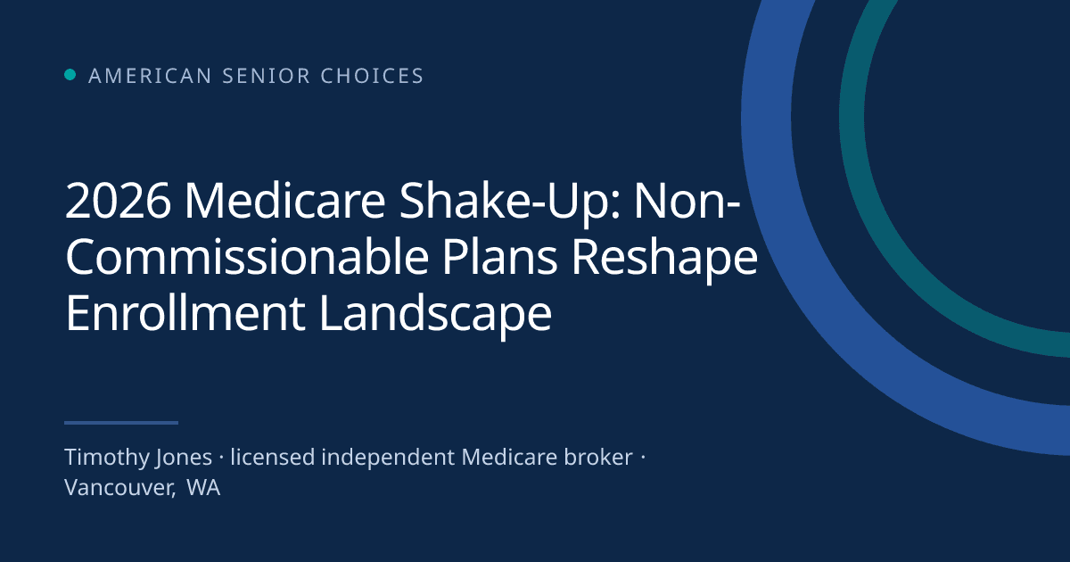 2026 Medicare Shake-Up: Non-Commissionable Plans Reshape Enrollment Landscape - Medicare blog post image