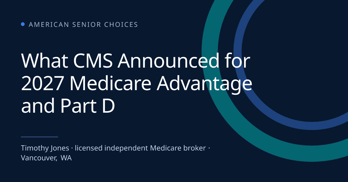 What CMS Announced for 2027 Medicare Advantage and Part D - Medicare blog post image