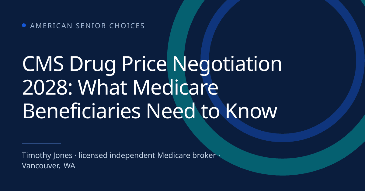 CMS Drug Price Negotiation 2028: What Medicare Beneficiaries Need to Know - Medicare blog post image