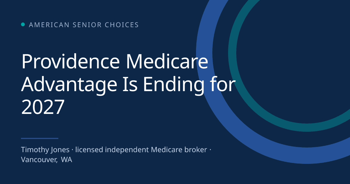 Providence Medicare Advantage Is Ending for 2027 - Medicare blog post image