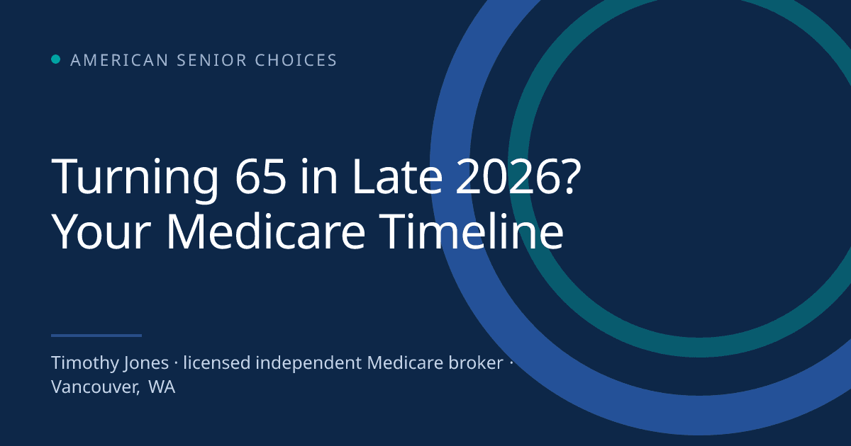 Turning 65 in Late 2026? Your Medicare Timeline - Medicare blog post image