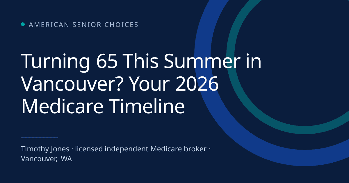 Turning 65 This Summer in Vancouver? Your 2026 Medicare Timeline - Medicare blog post image