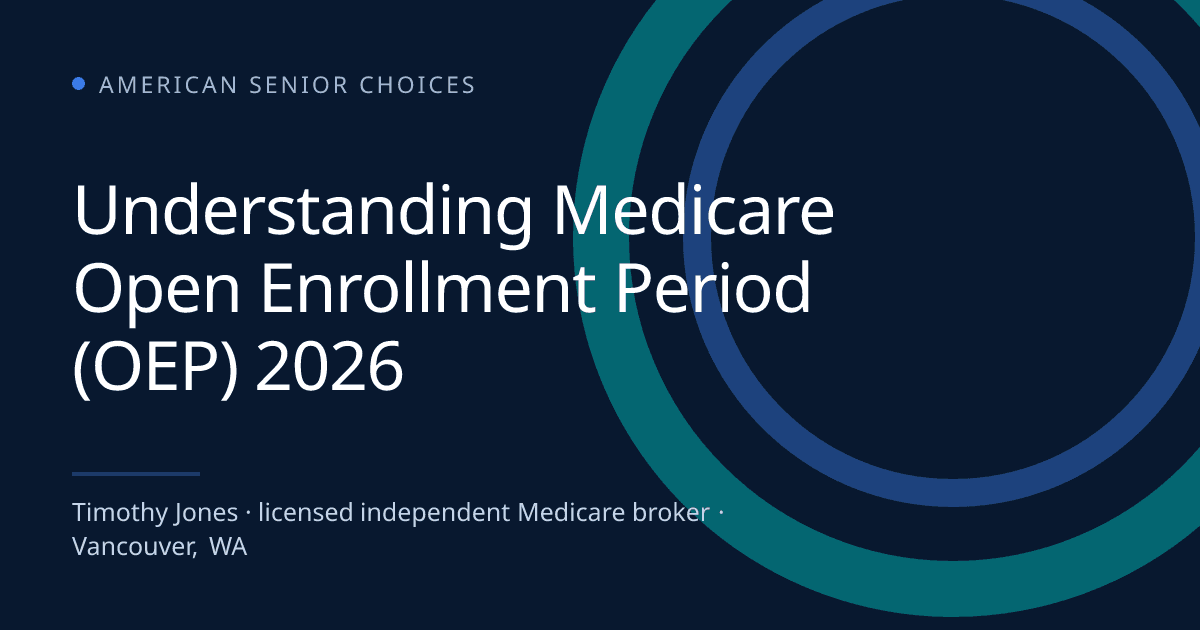 Understanding Medicare Open Enrollment Period (OEP) 2026 - Medicare blog post image